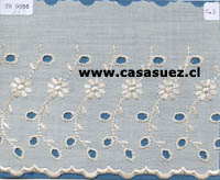 Broderie TB-0555
12.5cms. Ancho
Pza: 13.80mts--BLANCO-BEIGE